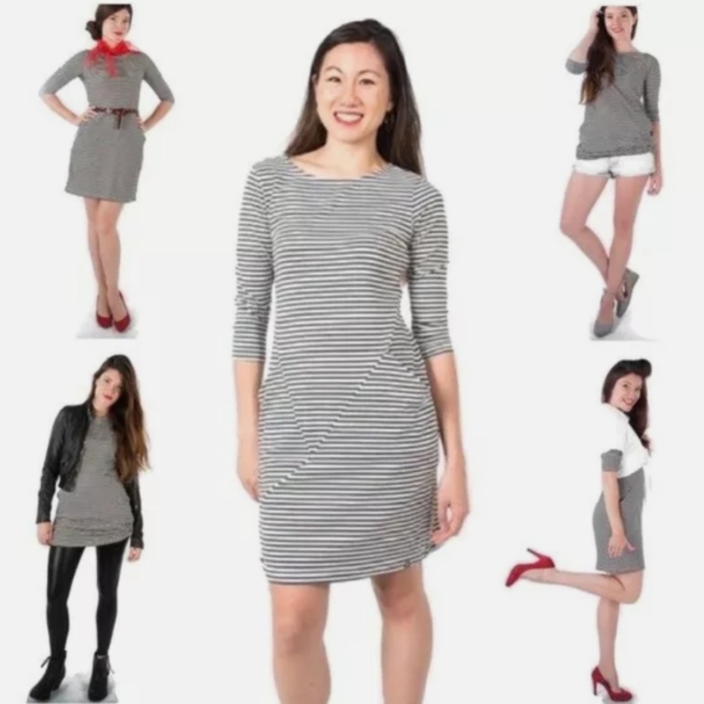 Betabrand 30 Day Pocket Dress Black or Navy White